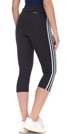 Sportunterbekleidung|Fitnessmode & Jogginghosen*adidas Designed to Move High-Rise 3-Streifen Sport 3/4-Tight Damen Sport-Leggings mit AeroReady Fitness-Hose Capri-Leggings GL3985 Schwarz