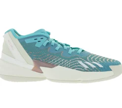 Hallenschuhe|Ballsport*adidas D.O.N. Issue 4 Basketball-Schuhe nachhaltige Donovan Mitchell Style Hallen-Schuhe mit Bounce Sohle HR0718 Türkis/Weiß/Blau