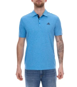 Jogginghosen & Fitnessmode|Hemden & Poloshirts*adidas Drive Polo Heather Herren Polo-Shirt mit AeroReady nachhaltiges Sport Golf-Hemd H56777 Blau