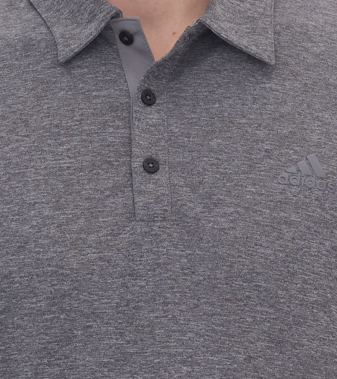 Jogginghosen & Fitnessmode|Hemden & Poloshirts*adidas Drive Polo Heather Herren Polo-Shirt mit AeroReady nachhaltiges Sport Golf-Hemd H56773 Anthrazit