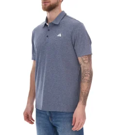 Jogginghosen & Fitnessmode|Hemden & Poloshirts*adidas Drive Polo Heather Herren Polo-Shirt mit AeroReady nachhaltiges Sport Golf-Hemd IA5451 Navy