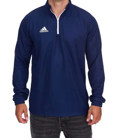 Sportoberbekleidung|Jogginghosen & Fitnessmode*adidas Entrada 22 Halfzip Herren Trainings-Pullover nachhaltiges Sport-Shirt mit AEROREADY Technologie Rot oder Dunkelblau