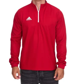 Sportoberbekleidung|Jogginghosen & Fitnessmode*adidas Entrada 22 Halfzip Herren Trainings-Pullover nachhaltiges Sport-Shirt mit AEROREADY Technologie H57556 Rot