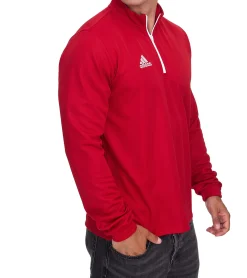 Sportoberbekleidung|Jogginghosen & Fitnessmode*adidas Entrada 22 Halfzip Herren Trainings-Pullover nachhaltiges Sport-Shirt mit AEROREADY Technologie H57556 Rot