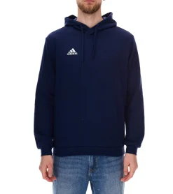 Pullover & Sweater|Sportoberbekleidung*adidas Entrada 22 Hoody Herren Kapuzen-Pullover nachhaltiger Herren Baumwoll-Sweater mit Kängurutasche Hoodie H57513 Navy