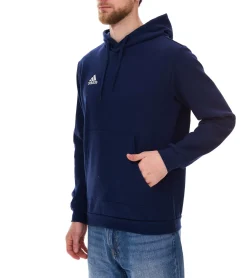 Pullover & Sweater|Sportoberbekleidung*adidas Entrada 22 Hoody Herren Kapuzen-Pullover nachhaltiger Herren Baumwoll-Sweater mit Kängurutasche Hoodie H57513 Navy