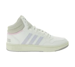 Sneaker & Turnschuhe*adidas Hoops 3.0 Damen Mid-Sneaker Basketball-Schuhe im Vintage-Stil Schnür-Schuhe GZ4560 Weiß/Rosa