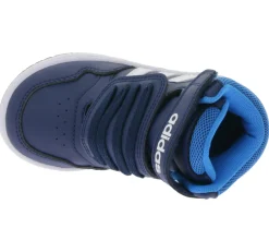 Turnschuhe*adidas Hoops Mid 3.0 AC Kinder Turnschuhe Retro Kleinkinder-Sneaker für Mädchen und Jungen Baby-Schuhe GW0406 Dunkelblau