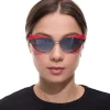 Sonnenbrillen*adidas Sonnen-Brille Damen mit blauen Gläsern und roten Bügeln UVA & UVB Schutz Freizeit-Brille EW3517 Rot