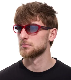 Sonnenbrillen*adidas Sonnenbrille für Damen und Herren Rechteckige-Brille Gradient-Brille mit Verspiegelung UVA & UVB Schutz Filterkategorie 2 Urlaubs-Brille EW3548 Rot