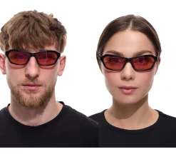 Sonnenbrillen*adidas Sonnenbrille für Damen und Herren Brille mit Verspiegelung Rechteckige-Brille 100& UVA & UVB Schutz Filterkategorie 1 Urlaubs-Brille EW3552 Schwarz/Orange