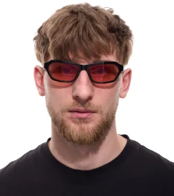 Sonnenbrillen*adidas Sonnenbrille für Damen und Herren Brille mit Verspiegelung Rechteckige-Brille 100& UVA & UVB Schutz Filterkategorie 1 Urlaubs-Brille EW3552 Schwarz/Orange