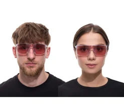 Sonnenbrillen*adidas sport Damen und Herren Sonnenbrille Radsport-Brille mit Rosa Gläsern Brille zum Joggen UVA & UVB Schutz Filterkategorie 1 Lauf-Brille SP0004 0027S Transparent