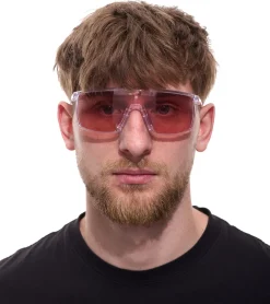 Sonnenbrillen*adidas sport Damen und Herren Sonnenbrille Radsport-Brille mit Rosa Gläsern Brille zum Joggen UVA & UVB Schutz Filterkategorie 1 Lauf-Brille SP0004 0027S Transparent