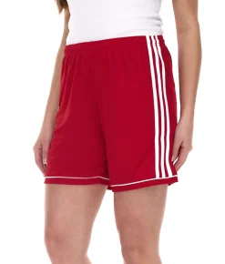 Sportunterbekleidung|Shorts & Bermudas*adidas Squadra 17 Damen Sport-Shorts mit ClimaLite-Technologie Tranings-Hose BK4779 Rot/Weiß