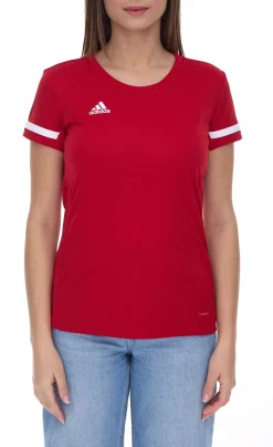 Sportoberbekleidung|Tops & T-Shirts*adidas Team 19 Damen Trainings-Shirt mit Climacool-Technologie Sport-Shirt DX7248 Rot