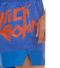 Sportunterbekleidung|Fitnessmode & Jogginghosen*adidas Thaibox-Shorts Kickbox-Shorts für Damen und Herren Sport-Shorts ADISKB02_A Blau/Orange