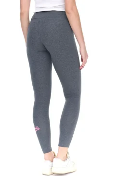 Sportunterbekleidung|Fitnessmode & Jogginghosen*adidas Tight Tig Damen Sport-Leggings mit auffälligen Kontrast-Marken-Details Fitness-Hose HS5285 Grau/Pink
