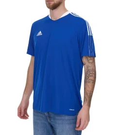 T-Shirts & Tank Tops|Sportoberbekleidung*adidas Tiro 21 nachhaltiges Fußball-Shirt mit AEROREADY-Technologie Herren Fitness-Shirt Trainings-Oberteil Primegreen GM7589 Blau