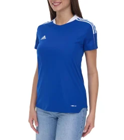 Sportoberbekleidung|Tops & T-Shirts*adidas TIRO 21 Trikot Damen Trainings-Shirt mit AeroReady aus recyceltem Material Sport-Shirt Fitness-Shirt GM7583 Blau