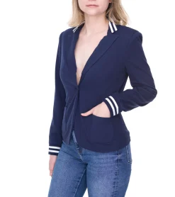 Blazer & Sakko*AjC Blazer Damen Business-Jacke mit Ein-Knopf-Verschluss Blazer Anzug-Jacke 99284233 Navy