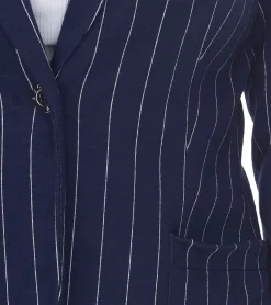 Blazer & Sakko*AjC Blazer Damen Business-Jacke mit Ein-Knopf-Verschluss Blazer Anzug-Jacke 90509505 Navy