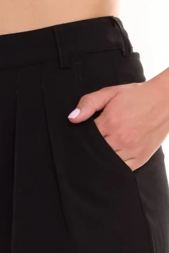 Shorts & Bermudas*AjC Damen Anzug-Shorts elegante kurze Hose Mode-Bermuda Schwarz oder Dunkelblau