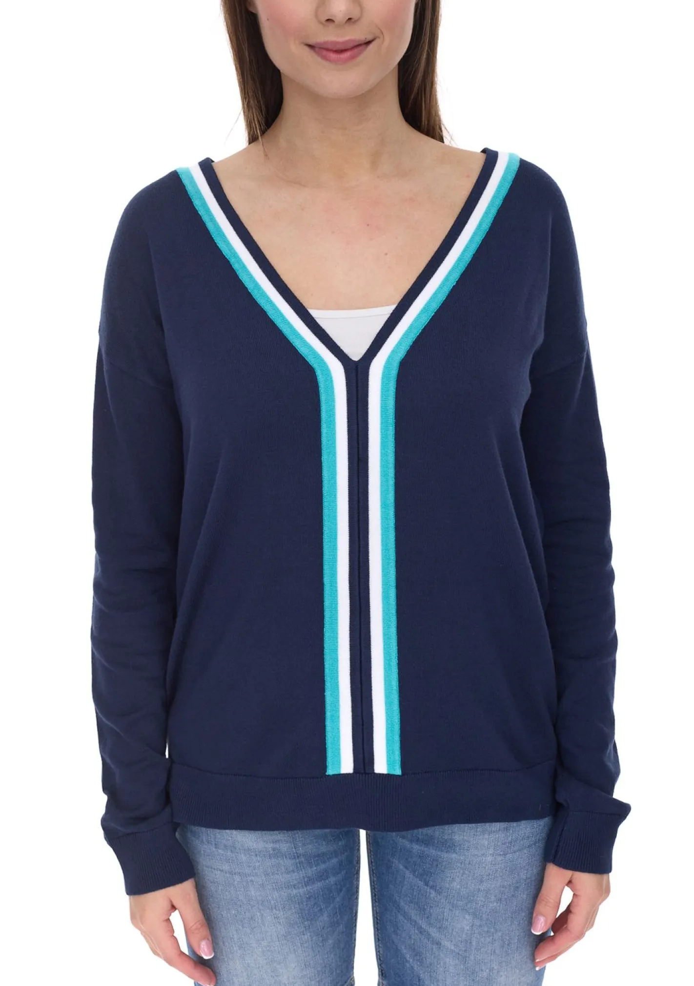 Kleider*AjC Damen 2er-Set Pullover und Kleid aus Feinstrick Business-Set 86667603 Dunkelblau