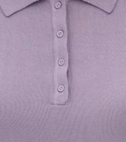 Tops & T-Shirts*AjC Damen Tank Top modisches Polo-Shirt mit Knopfleiste Sommer-Shirt 30237620 Lila