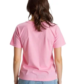 Tops & T-Shirts*AjC Damen T-Shirt mit A Touch Of Sun-Druck kurzärmliges Sommer-Shirt Baumwolle 97900444 Rosa