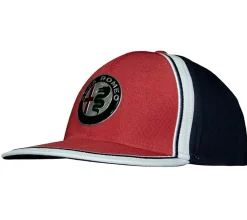 Caps & Mützen*ALFA ROMEO Base-Cap für Damen oder Herren mit Logo-auf der Front Baumwoll-Cap AFRCPF52 Dunkelblau/Rot/Weiß