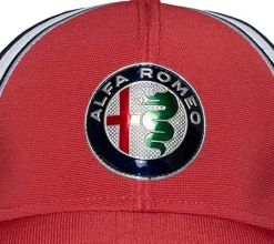 Caps & Mützen*ALFA ROMEO Base-Cap für Damen oder Herren mit Logo-auf der Front Baumwoll-Cap AFRCPF52 Dunkelblau/Rot/Weiß