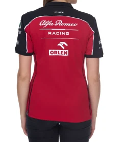 Poloshirts & Blusen*ALFA ROMEO Damen Polo-Shirt Freizeit-Shirt Kurzarm-Shirt ARR_RTCPOW21 Rot/Schwarz