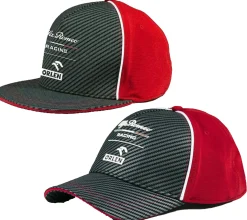 Caps & Mützen*ALFA ROMEO Racing Orlen F1 Saison 2020 Base-Cap Formel 1 Damen und Herren Baumwoll-Cap Roberta Kubicy Grau/Rot/Weiß flacher oder gebogener Schirm