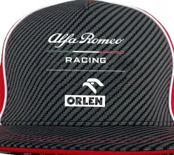 Caps & Mützen*ALFA ROMEO Racing Orlen F1 Saison 2020 Base-Cap Formel 1 Damen und Herren Baumwoll-Cap Roberta Kubicy Grau/Rot/Weiß flacher oder gebogener Schirm