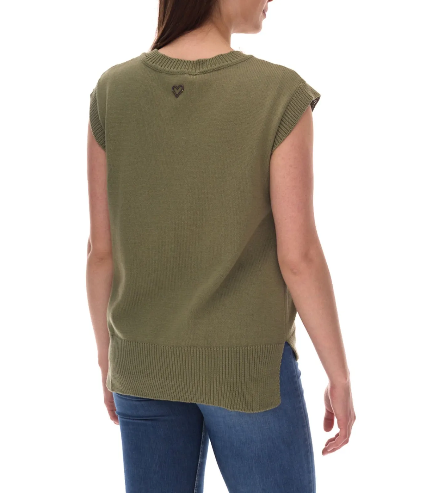 Tops & T-Shirts*ALIFE AND KICKIN AudraAK Damen Strick-Shirt mit V-Ausschnitt Sommer-Shirt 95611557 Olivgrün