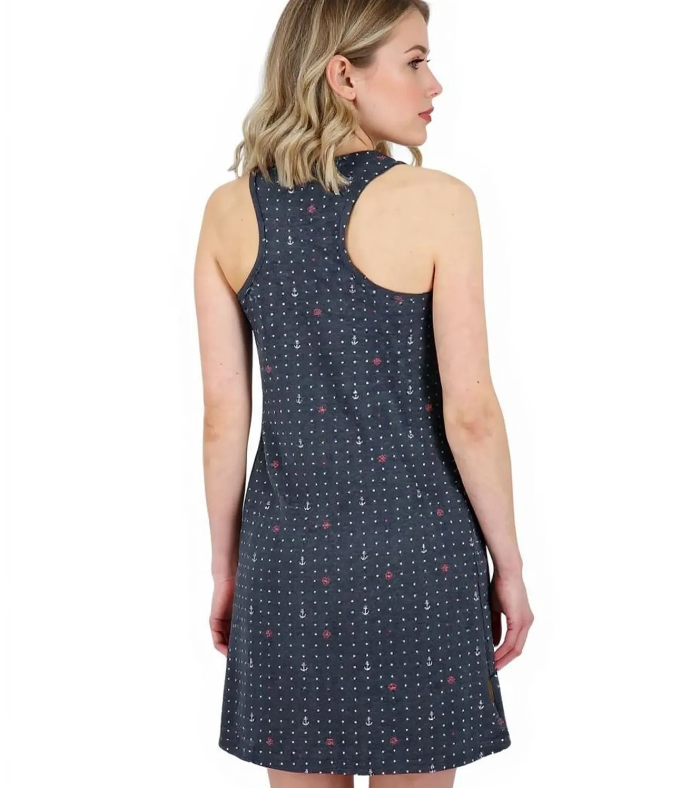 Kleider*ALIFE AND KICKIN CamyAK B Damen Mini-Kleid gepunktetes Baumwoll-Kleid Sommer-Kleid 42548259 Navy