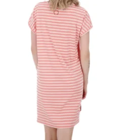 Kleider*ALIFE AND KICKIN Damen Sommer-Kleid Mini-Kleid gestreift 39559503 Apricot/Rosa