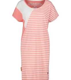 Kleider*ALIFE AND KICKIN Damen Sommer-Kleid Mini-Kleid gestreift 39559503 Apricot/Rosa
