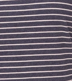 Tops & T-Shirts*ALIFE AND KICKIN IlonaAK Damen Baumwoll-Shirt im asymmetrischem Streifen-Design T-Shirt meliert 15760719 Navy/Weiß