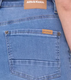Hosen & Jeans*ALIFE AND KICKIN NualaAK Damen High Waist Jeans Baumwoll-Hose Bootcut Hose 18268103 Blau