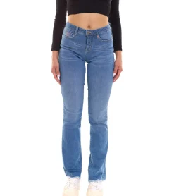 Hosen & Jeans*ALIFE AND KICKIN NualaAK Damen Mid Waist Jeans Baumwoll-Hose Bootcut Hose 81332265 Blau