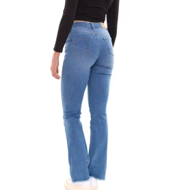 Hosen & Jeans*ALIFE AND KICKIN NualaAK Damen Mid Waist Jeans Baumwoll-Hose Bootcut Hose 81332265 Blau