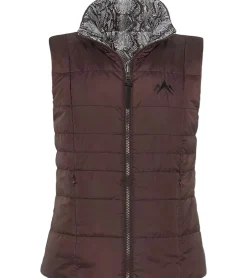 Mäntel & Jacken*ALPENBLITZ Damen Wende-Weste unifarbene und Allover-Print Stepp-Weste 48569704 Braun/Schwarz/Weiß