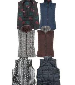 Mäntel & Jacken*ALPENBLITZ Damen Wende-Weste unifarben und Allover-Print Stepp-Weste Frühlings-Weste Dunkelblau/Bunt, oder Schwarz/Weiß Braun/Weiß