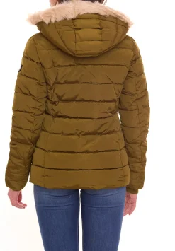 Mäntel & Jacken*ALPENBLITZ Semeru Damen Outdoor-Jacke wattierte Winter-Jacke mit abnehmbarer Kapuze und einzeln abnehmbarem Kunstfell 12718035 Khaki