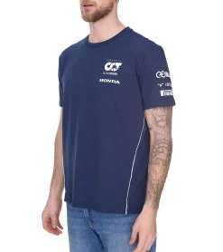 T-Shirts & Tank Tops*ALPHATAURI Formel 1 F1 Herren Baumwoll-Shirt Rundhals-Shirt Freizeit-Shirt SAT23026 Dunkelblau