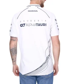 T-Shirts & Tank Tops|Hemden & Poloshirts*ALPHATAURI Formel 1 F1 Herren Baumwoll-Shirt Polo-Shirt Freizeit-Shirt SAT23024 Weiß