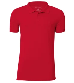 Hemden & Poloshirts*ALSIVA Herren Polo-Shirt Baumwoll-Shirt modisches Kurzarm-Hemd 172402 Rot
