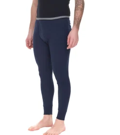 Sportunterbekleidung|Wintersport*AM LEGEND Herren Ski-Unterhose nachhaltige lange Unterhose aus reiner Baumwolle 26183 Navy